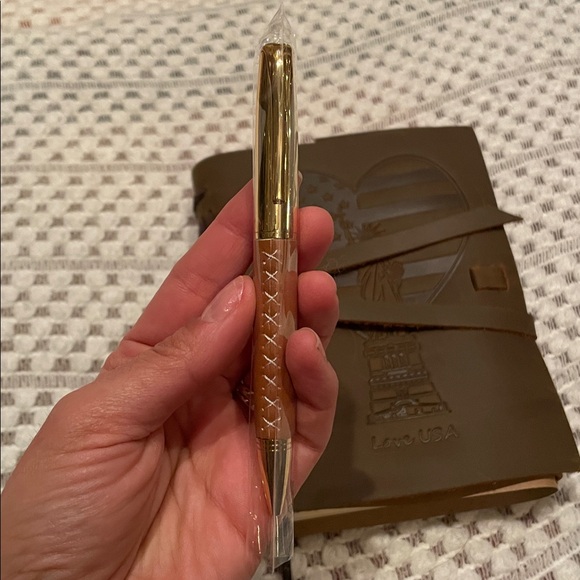 NWT Sovereign Brown Leather Travelers Journal Set with Pen - Picture 14 of 16